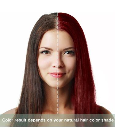 Instant Wine Red Hair Dye Shampoo - 3 in 1 Gray Coverage Herbal Ingredients Long Lasting - 16.9 Fl Oz for Men & Women - Buy Online on GoSupps.com