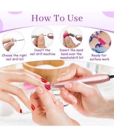 Pink Sanding Bands 100pcs 180 Grit for Nail Drill - Professional Fine Sanding Bands for Natural Nails - 3/32 Inch Nail Drill Bit Included - Buy Online on GoSupps.com