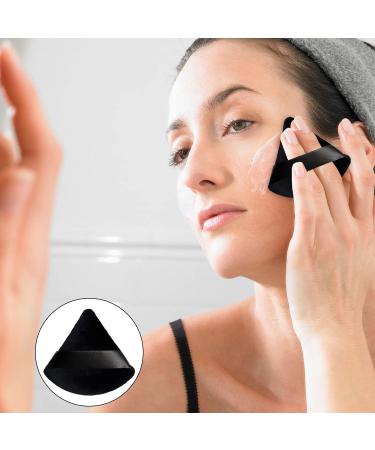 12 Pcs Powder Puff Makeup Triangle Powder Puff Soft Powder Puffs Sponge Reusable Makeup Triangle Sponges with Strap for Loose Powder Body Eyes Cosmetic Foundation Wet Dry Makeup Tool Black - Buy Online on GoSupps.com
