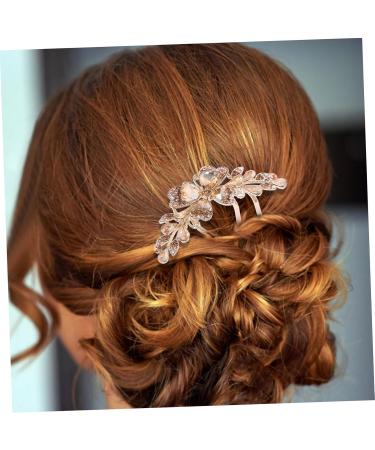 DOITOOL Hair Comb Rhinestone Clips Hair Accessories for Women Rhinestone Side Comb Rhinestone Hair Clips Rhinestone Hair Pin Hair Side Comb Bride Bow Tie Metal Back of Head - Buy Online on GoSupps.com