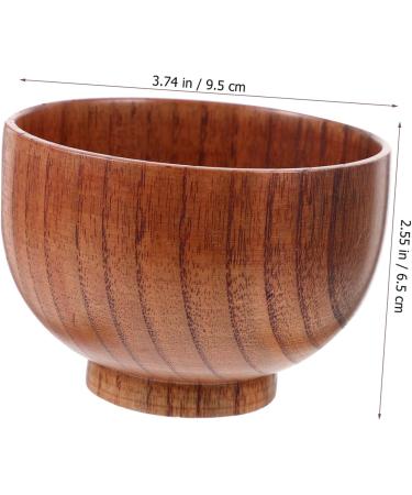 FRCOLOR Wooden Shaving Bowl Set - 2pcs Men's Shaving Soap Cup & Brush - Premium Bamboo Barber Supplies - Buy Online on GoSupps.com
