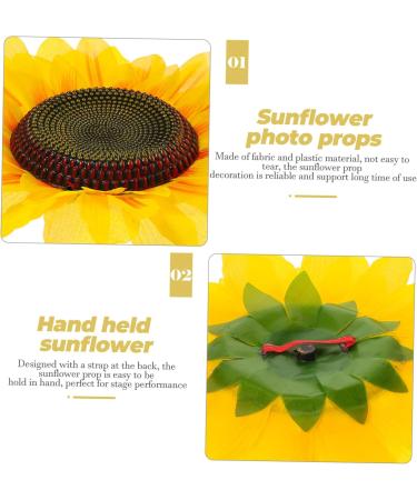 Gadpiparty 2pcs Holding Sunflower in Hand Children Playthings Sunflower Shaped Cloth Sunflower Head Ornaments - Buy Online on GoSupps.com
