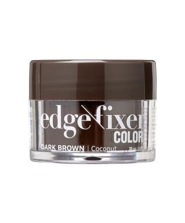 KISS Colors & Care Color Edge Fixer 1.01 oz. (30mL) Travel Size - Dark Brown  Hides Grays & Fills In Hairline  Moisturizing  No Flakes  24 Hour Maximum Hold  Natural Results  Keep Edges In Check