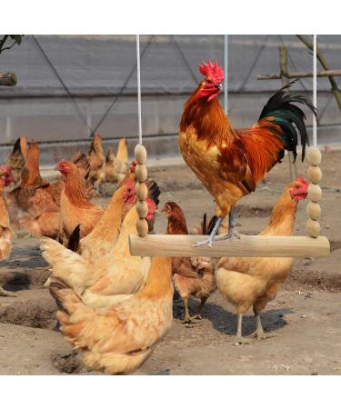 MEISH Chicken Swing Wooden Toys Chicken Hanging Swings Toys Climbing Stand Ladder Safe Wooden Ladder for Hens Bird Parrot - Buy Online on GoSupps.com