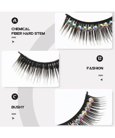5 Pairs Diamond False Eyelashes - Dramatic 6D Wispy & Fluffy Eye Lashes for Women | Miss Eyeliner Black Fake Lashes - International Shipping - Buy Online on GoSupps.com