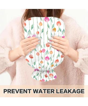 NAANLE 2L Hot Water Bottle with Watercolor Flower Cover - Pain Relief Hand/Foot Warmers & Neck Therapy - Buy Online on GoSupps.com