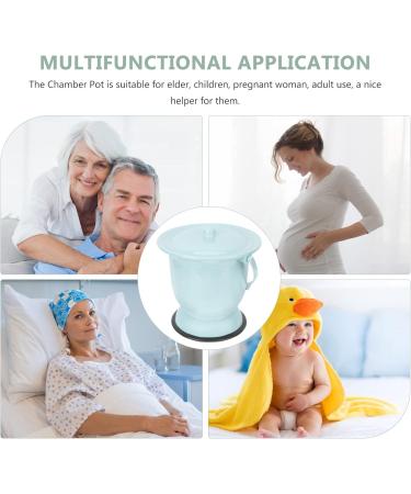 Chamber Pot Commode Bucket with Lid Bedside Commode Replacement Pail Bedpan Urine Pots Portable Toilet Potty Urinal Bucket for Seniors Kids - Buy Online on GoSupps.com