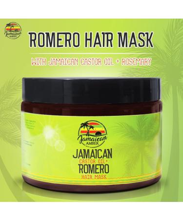 Jamaican Amber Castor Oil & Romero Hair Mask - 12 fl oz/ 354 ml - Deep Conditioning Hair Repairing Mask for Dry Damaged Hair - Buy Online on GoSupps.com