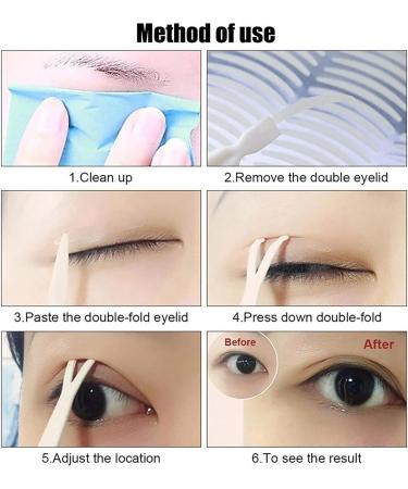 Double Eyelid Tape Lace Eyelid Tape Water Adhesive Transparent with Tweezers for Makeup Use - Buy Online on GoSupps.com