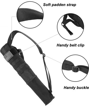 RZAHUAHU Archery Arrow Quiver - Adjustable Holder for Hip and Back - Black - Buy Online on GoSupps.com