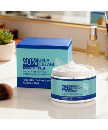  Generisch Foot Cream - 50g - Natural moisturizing and softening treatment - Lotion for dry and cracked feet - Skin care - For sensitive heels - Daily pedicure - Travel - Repair - Buy Online on GoSupps.com