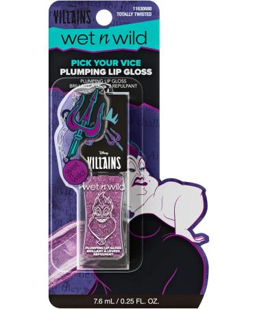  wet 'n wild Wet n Wild x Disney Villains Pick Your Vice Lip Gloss Berry Red Plumping Lip Gloss with Charm Keychain - Inspired by Maleficent Totally Twisted - Buy Online on GoSupps.com