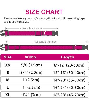Joytale Reflective Dog Collar for Puppies - Hot Pink XS 1 Pack | Durable & Stylish - Buy Online on GoSupps.com