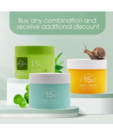 Real Snail Mucin Extract Face Cream - Collagen Boosting & Skin Repair | Nourishing Day & Night Cream - 1.69 oz | Made in Korea - Buy Online on GoSupps.com