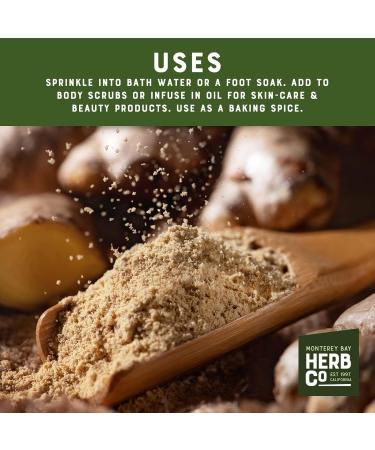 Ginger Root Powder, by Herb Co, 100% Pure Natural Spice for Cooking, Baking, Bath Soaks & Body Scrubs - No Fillers or Additives, 1/4 lb - Buy Online on GoSupps.com