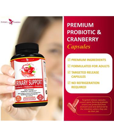Potent Garden Urinary Support Supplements - Bladder & Urinary Tract Health for Women & Men - 60 Ct - Cranberry, Probiotics, Prebiotics - Daily Care - Buy Online on GoSupps.com
