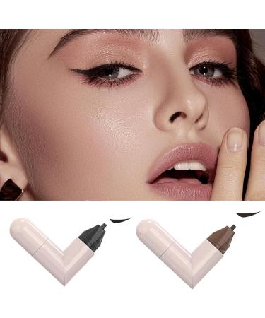 Eyeliner - Liquid eyeliner set with stencil waterproof and smudge-proof long-lasting brown color | pen and liner for women's makeup easy application - Buy Online on GoSupps.com