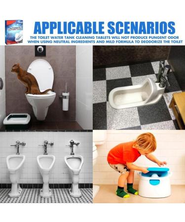 12Pcs Toilet Bowl Cleaner Tablets Toilet Tablets with Bleach for Bathroom Toilet Tank Automatic Toilet Bowl Cleaners Toilet Tank Cleaners Household Toilet Cleaners (12Pcs) - Buy Online on GoSupps.com