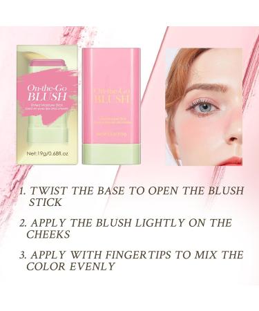 Multi-Use Makeup Blush Stick Multi-use Cream Blush for Cheeks Beauty Solid Creamy Blush Stick Waterproof Natural Nude Makeup Solid Moisturizer Stick Matte Powder Blusher Stick for Eyes Lips Cheek - Buy Online on GoSupps.com