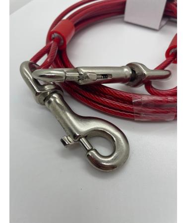 Tuff Tie Out Cable for Dogs Weather Resistant Tangle Resistant Extra Strong Horse Steel Snaps Durable and Long Lasting Made with Vinyl Coated Aircraft Cable (L/XL Up to 120 lbs 15 ft Length) - Buy Online on GoSupps.com