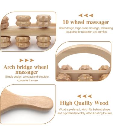 Gzjiyu 4 STK Massage Roller Set Fascia Rollers with Handles for Neck Shoulders Legs & Full Body Muscle Relief | International Shipping Available - Buy Online on GoSupps.com