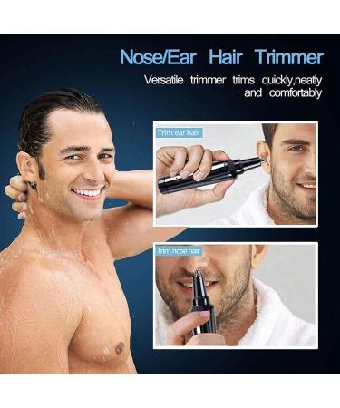 Professional Ear and Nose Hair Trimmer - Rechargeable Waterproof Dual Edge Blades for Men & Women Painless Eyebrow & Facial Hair Clipper - Buy Online on GoSupps.com