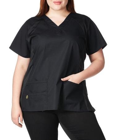 WonderWink Origins Lima Scrub Top - Women's 3X-Large Black - Buy Online on GoSupps.com