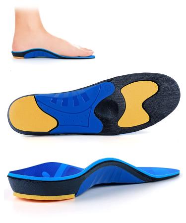 TOPSOLE Orthotic Insoles Plantar Fasciitis Insoles Arch Support Insoles for Flat Feet Foot Pain High Arches OverPronation Metatarsalgia Heel Pain Insoles for Men and Women (UK-13-31cm Blue) UK-13-31cm Blue
