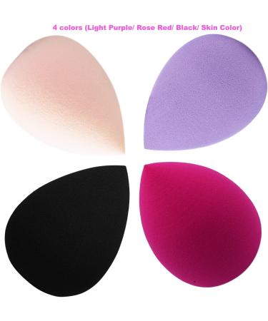 Makeup Sponge Blender Set of 4 Pcs + Foundation Brush | Mocarheri Soft Sponge for Liquid Foundation, Creams, Powders | Latex-Free Wet/Dry Sponge | Multicolor - Buy Online on GoSupps.com
