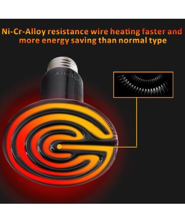 Buy Aiicioo Terrarium Heat Lamp | Ceramic Reptile Light for Lizards Bearded Dragons Chickens & Snakes | Eye Protection | 220V E27 (250W) - Buy Online on GoSupps.com