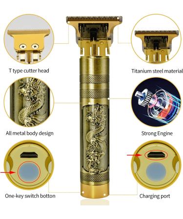 GASLIKE Hair Clippers for Men - Professional Beard Trimmer with T-Blade Outliner Edgers, Cordless Low Noise Men's Grooming Tool - Perfect Gift for Barbers, Zero Gapped Trimmers - Buy Online on GoSupps.com