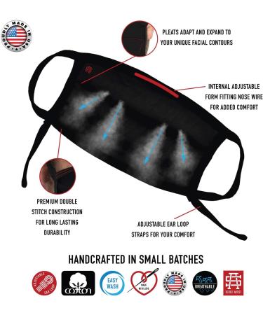 Adjustable Charcoal Grey Reversible Face Mask - Soft Washable & USA Made for Medium to XLarge Faces - Buy Online on GoSupps.com