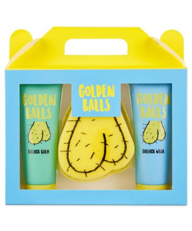 Golden Balls Balm & Sponge Set - For Your Private Bits - Funny Novelty Gift For Men