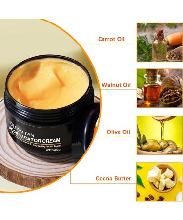 50g Tanning Accelerator Cream for Long-Lasting Rapid Tan | Effective in Sun-Beds & Outdoors | Natural Ingredients | 50g (Pack of 1) - Buy Online on GoSupps.com