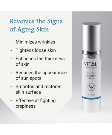 Vitali 2% GHK-Cu Restorative Skin Cell Serum | Premium Anti-Aging Copper Peptide Serum - Revitalize Your Skin | 1.69 fl. oz. - Ship Internationally - Buy Online on GoSupps.com