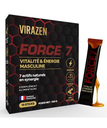 MIEL APHRODISIAQUE Homme Haute Efficacit & Performance Masculine Stick Naturel nergisant avec Maca Ginseng Tribulus Citrulline & Zinc VIRAZEN FORCE 7 10 Sticks