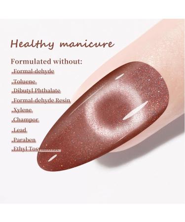MEGIOR 15ML Cat Eye Gel Nail Polish - Holographic Diamond Magnetic Nail Art for DIY Manicure & Salon Use - Soak Off 0.5 OZ - Buy Online on GoSupps.com