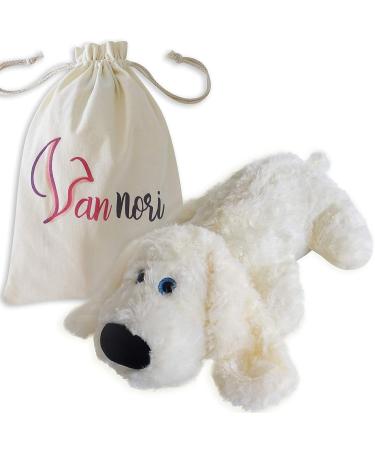 Microwavable Stuffed Animal for Adults and Teenagers | Period Menstrual Heating Pad for Cramps with Detachable Millet Seeds Heated Pad | Cold or Warm Therapy Pad Calming Sloth Weighted Plush Animals Style 1: Dog Cream