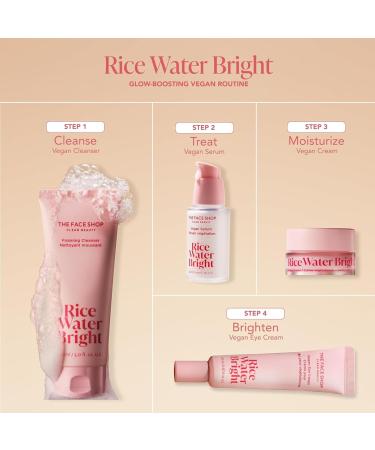 The Face Shop Rice Water Bright Vegan Eye Cream - Best Dark Circle Treatment & Under Eye Brightener - Hydrating with Niacinamide & Hyaluronic Acid - Korean Skin Care - Buy Online on GoSupps.com