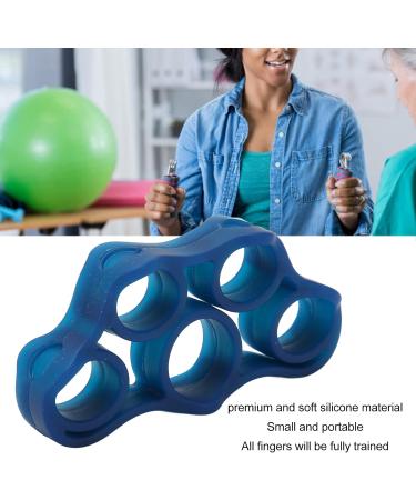 Finger Exerciser Finger Trainer Skinfriendly Soft Silicone Washable 2 Pieces Recovery Dark Blue 11lb - Buy Online on GoSupps.com
