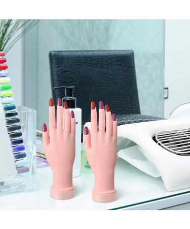 Nail Art Training Practice Hand with 500 White False Nails | Bendable Silicone Fake Hand for Display - Buy Online on GoSupps.com