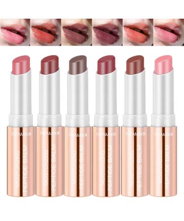 Sitovely 6PCS Hydrating Jelly Lipstick Lip Tint Powerful Lipstick Moisturizing Lip Tint Water Plumping Lip Gloss Lightweight Tinted Lip Balm