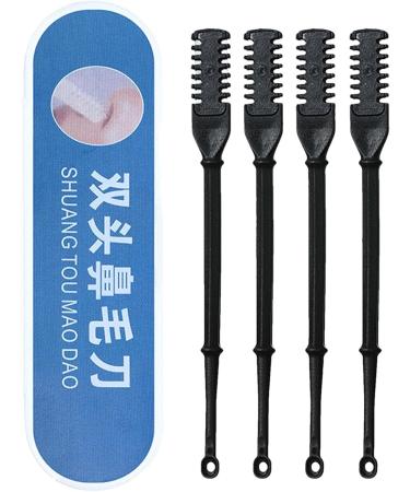 Holds Nose Hair Shaver Manual Nose Hair Trimmer Set of 4 Nose Hair Trimmers Comfortable handle nose hair remover for business travel dorm room Black - Buy Online on GoSupps.com