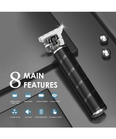 Hair Clippers Men Professional T Blade Hair Trimmer Precision Beard Trimmer Cordless Electric Haircut Clippers for Adult Kids Adjustable Grooming Kit with Guide Combs for Home Barber Use Black - Buy Online on GoSupps.com
