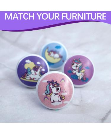 Zfkxgs Unicorn Furniture Buttons - Vintage Ceramic Cabinet Knobs for Children's Rooms & Drawers - 4-Piece Set for Kids' Furniture - Buy Online on GoSupps.com