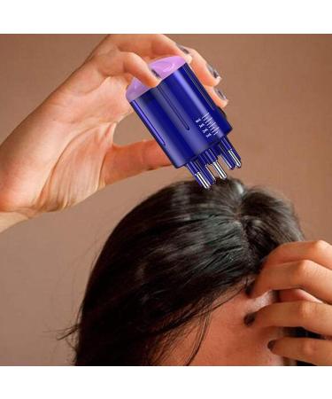 FECFUCY Scalp Oil Applicator & Brush | Refillable Hair Care Tool | Multifunctional Scalp Scrubber - Violet - Buy Online on GoSupps.com