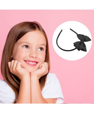 VOCOSTE Bow Headband Fashion Cute Polyester Hairband for Teenager Black 5.9x4.4 Inch - Buy Online on GoSupps.com