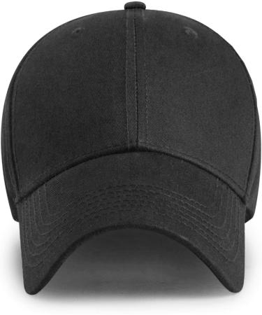 Ruyosn Adjustable Baseball Cap - Unisex Cotton Sun Protection Hat for Sports & Hiking - Breathable Black Cap - Buy Online on GoSupps.com