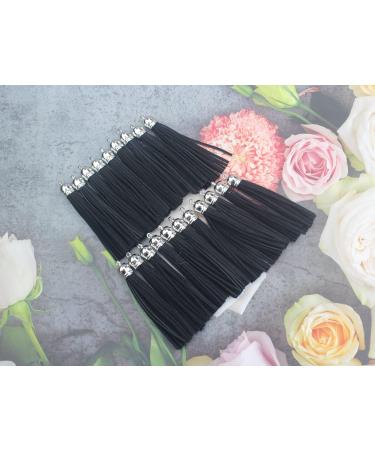3.5 Silver Faux Suede Tassel Charm with CCB Cap - Black | Keychain & Jewelry Charm D451 - Buy Online on GoSupps.com