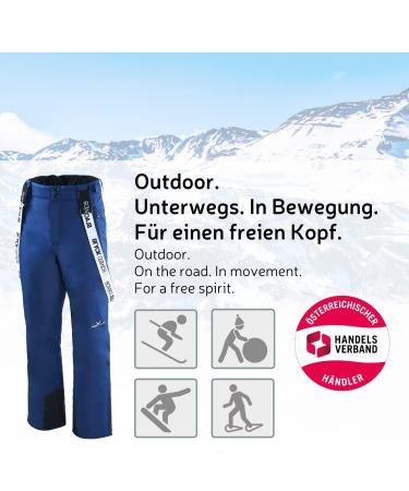 Black Crevice Men's Ski Pants | Windproof & Waterproof Snowsport Trousers | Breathable Active Sizes | Shop Internationally - Buy Online on GoSupps.com